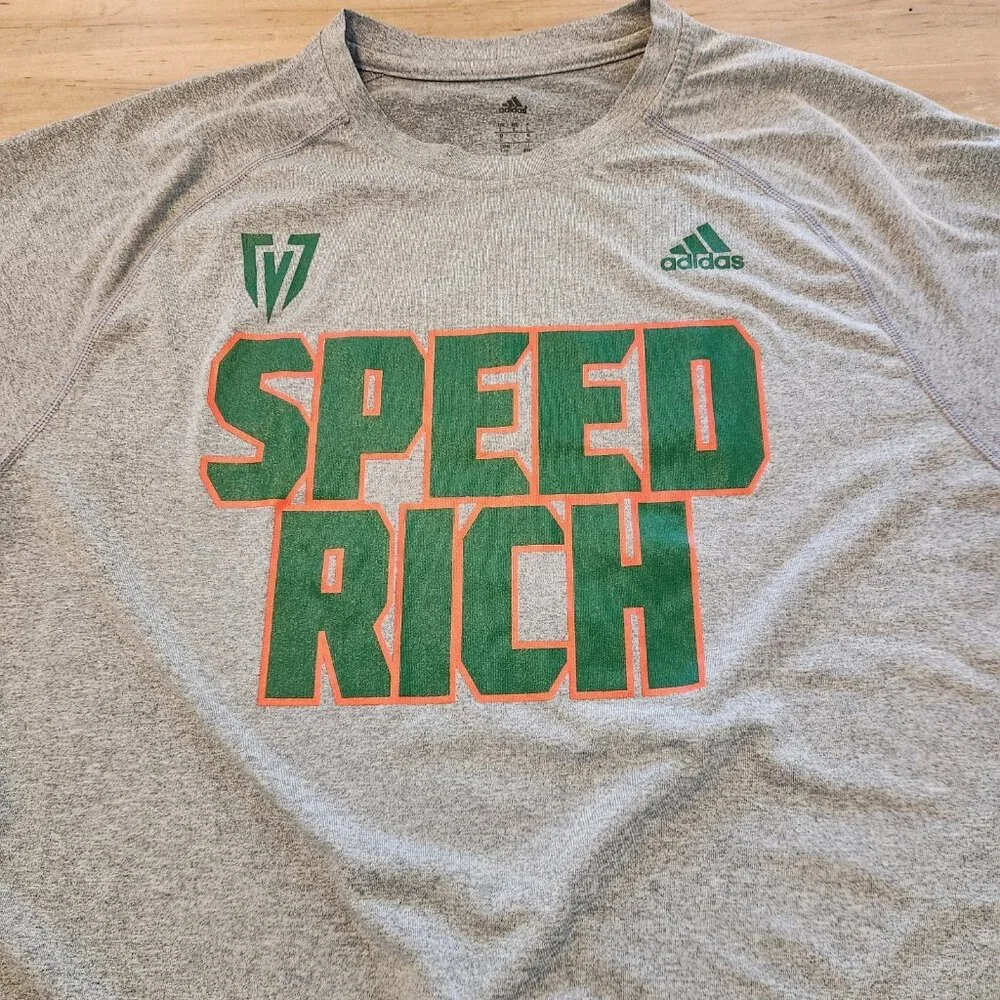 Adidas‎ Climalite Speed Rich T-Shirt Gray Florida State Champions Mens Large EUC